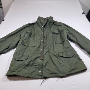 Lakeview Sportswear Green Field Coat Military Jacket Multi Pockets Casual Medium